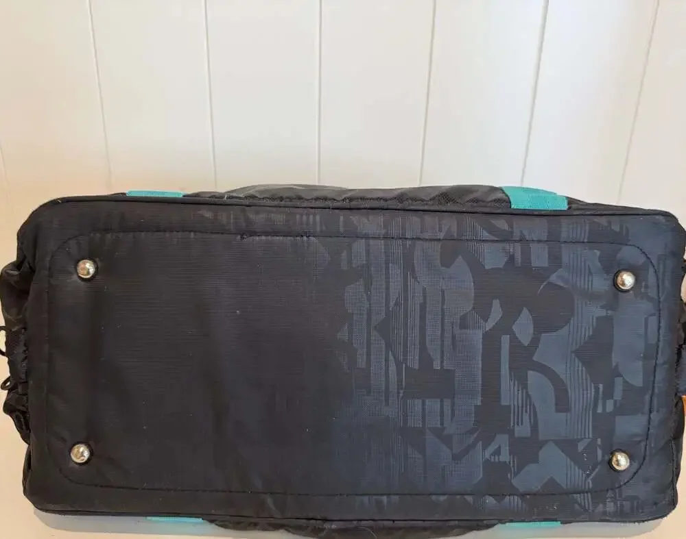 Oakley Gym Duffle Bag Black and Teal